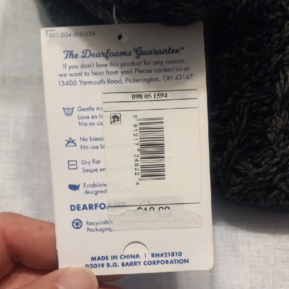 Dearfoams Women's Black Knit Slippers - Picture 3 of 3